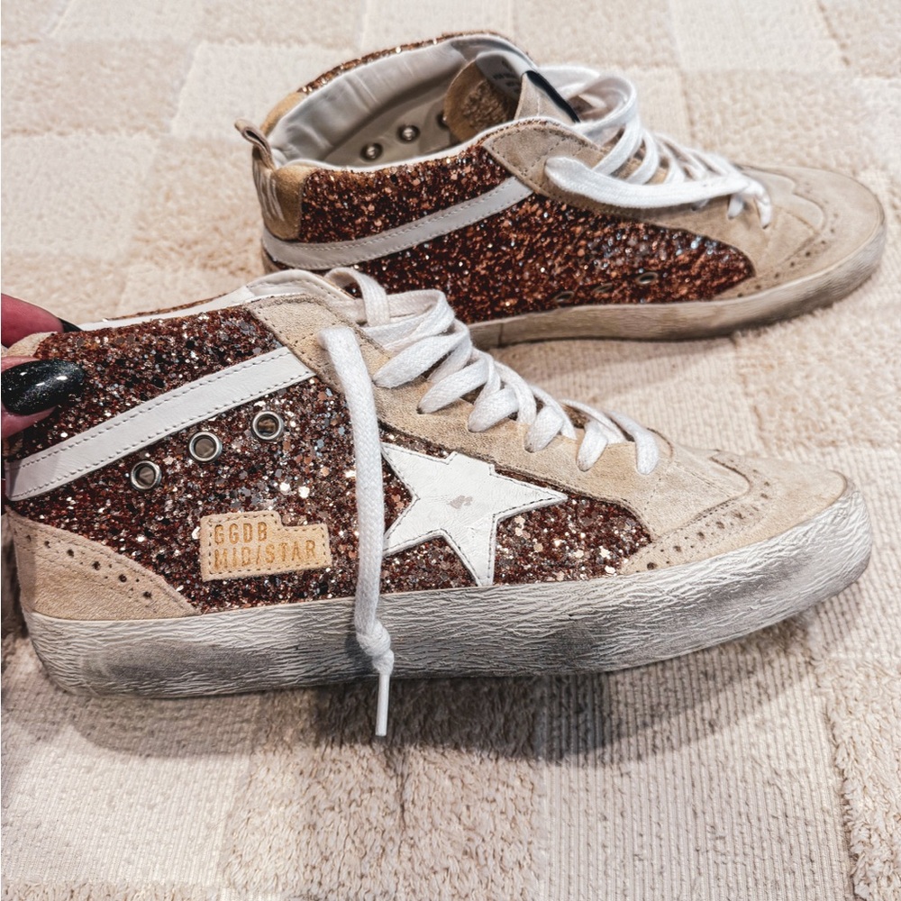Golden Goose Glitter High-Top Sneakers